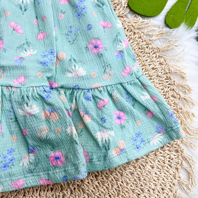 Vestido Midi Jardim Colorido - Verde
